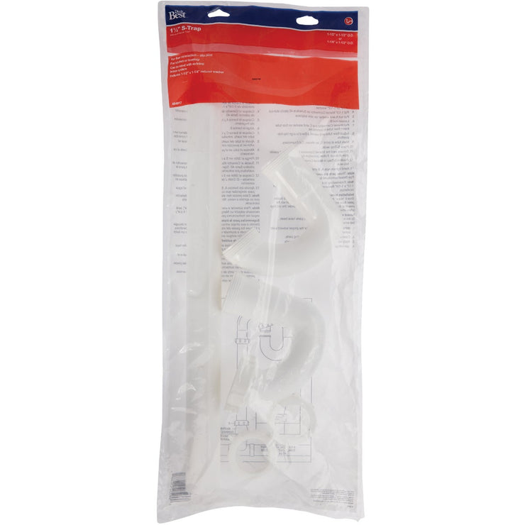 Do it 1-1/2 In. or 1-1/4 In. White Plastic S-Trap