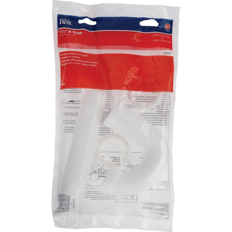 Do it 1-1/2 In. White Plastic P-Trap