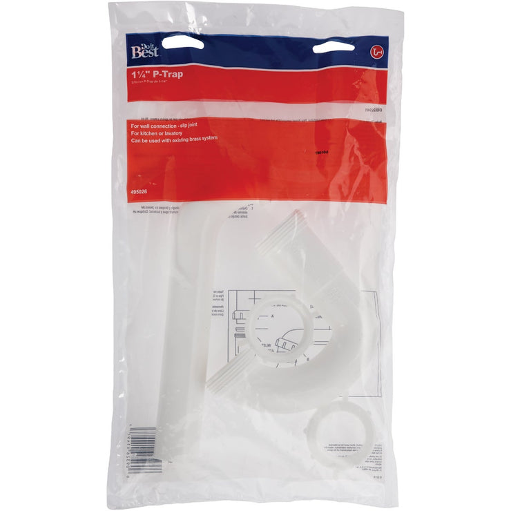 Do it 1-1/4 In. White Plastic P-Trap