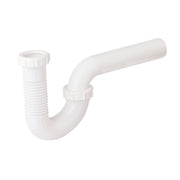 Do it 1-1/2 In., 1-1/4 In. White Plastic Flexible P-Trap