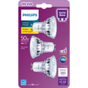 Philips 50W Equivalent Bright White MR16 GU10 Base LED Floodlight Light Bulb (3-Pack)