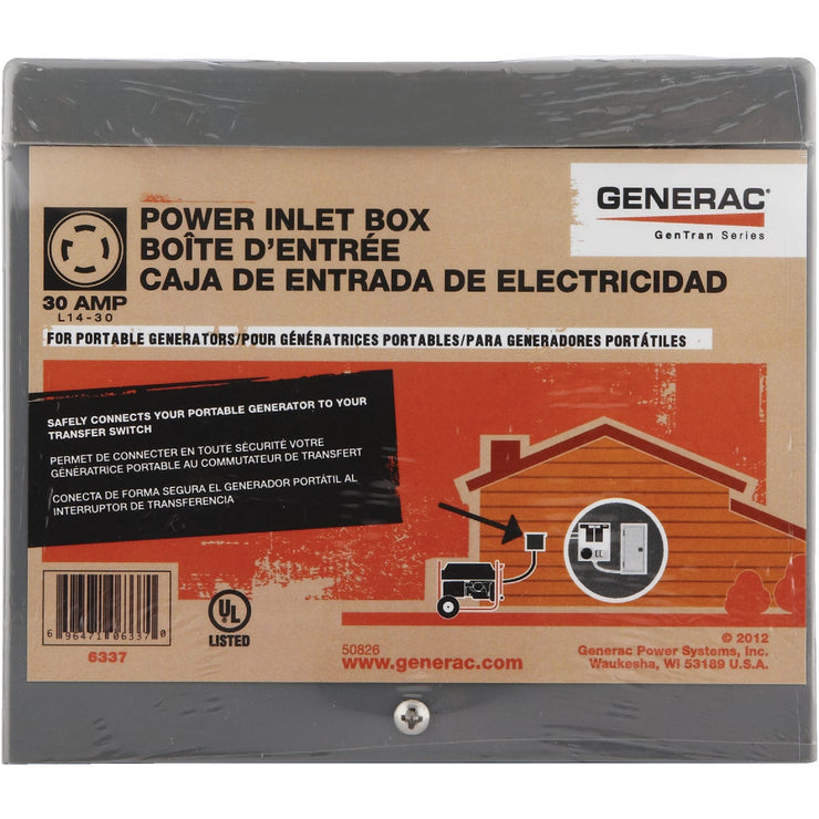 Resin 30A Generator Power Inlet Box