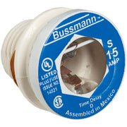 Bussmann 15A S Time-Delay Plug Fuse (2-Pack)