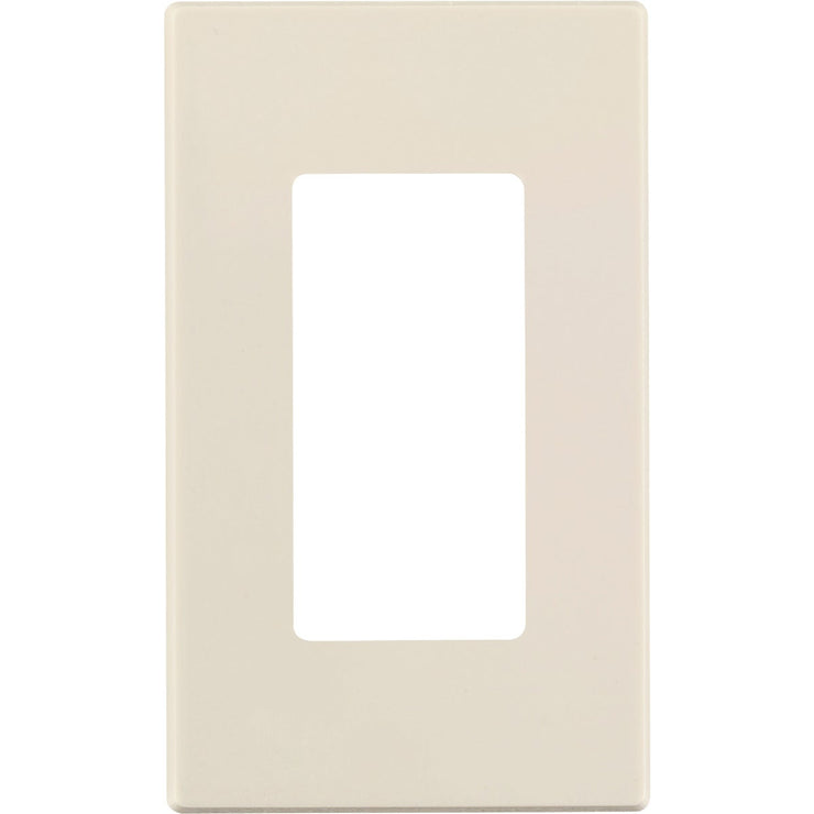 Leviton Decora Plus 1-Gang Poly Carbonate Screwless Decorator Wall Plate, Light Almond