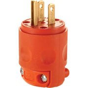 Leviton 15A 125V 3-Wire 2-Pole Residential Grade Cord Plug, Orange