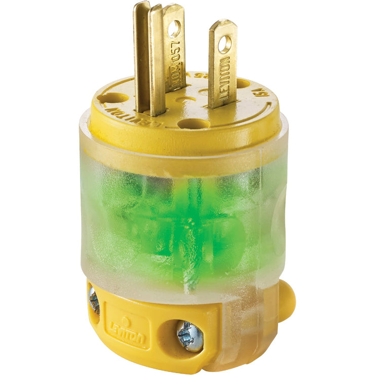 Leviton 15A 125V 3-Wire 2-Pole Illuminated Cord Plug
