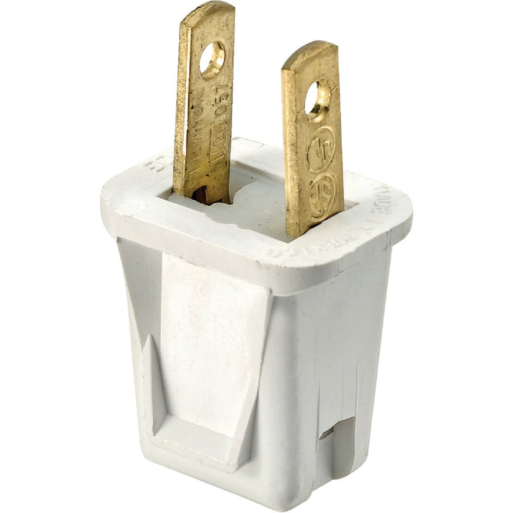Leviton 10A 125V 2-Wire 2-Pole Non-Grounding Cord Plug, White
