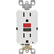 Leviton SmartlockPro Self-Test 15A White Residential Grade 5-15R GFCI Outlet