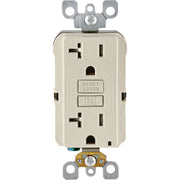 Leviton SmartlockPro Self-Test 20A Light Almond Commercial Grade Tamper Resistant 5-20R GFCI Outlet