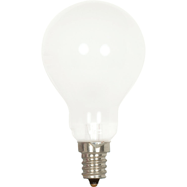 Satco 40W Frosted Soft White Candelabra A15 Incandescent Ceiling Fan Light Bulb (2-Pack)