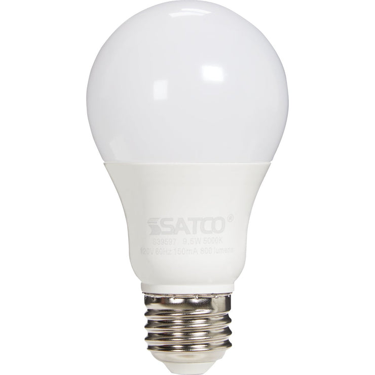 Satco 60W Equivalent Daylight A19 Medium LED Light Bulb (4-Pack)