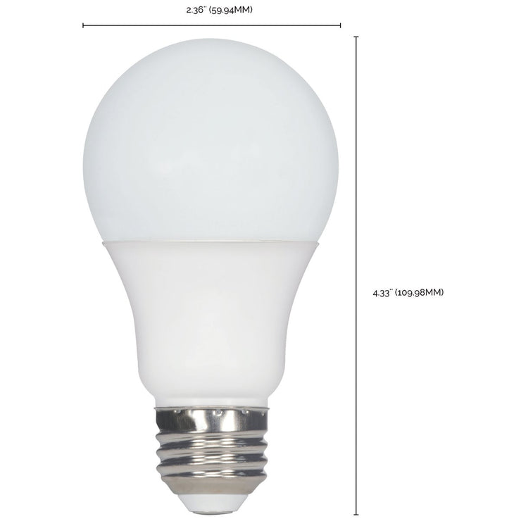 Satco 60W Equivalent Daylight A19 Medium LED Light Bulb (4-Pack)