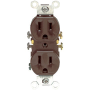 Leviton 15A Brown Shallow Grounded 5-15R Duplex Outlet