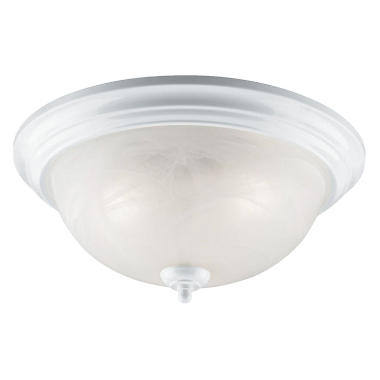 Home Impressions 15 In. White Incandescent Flush Mount Ceiling Light F ...