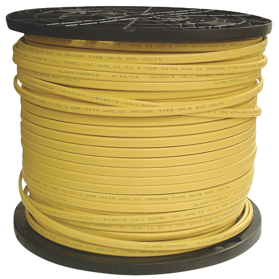romen！ Romex 1000 Ft. 12-2 Solid Yellow NMW/G Electrical Wire – Hemlock