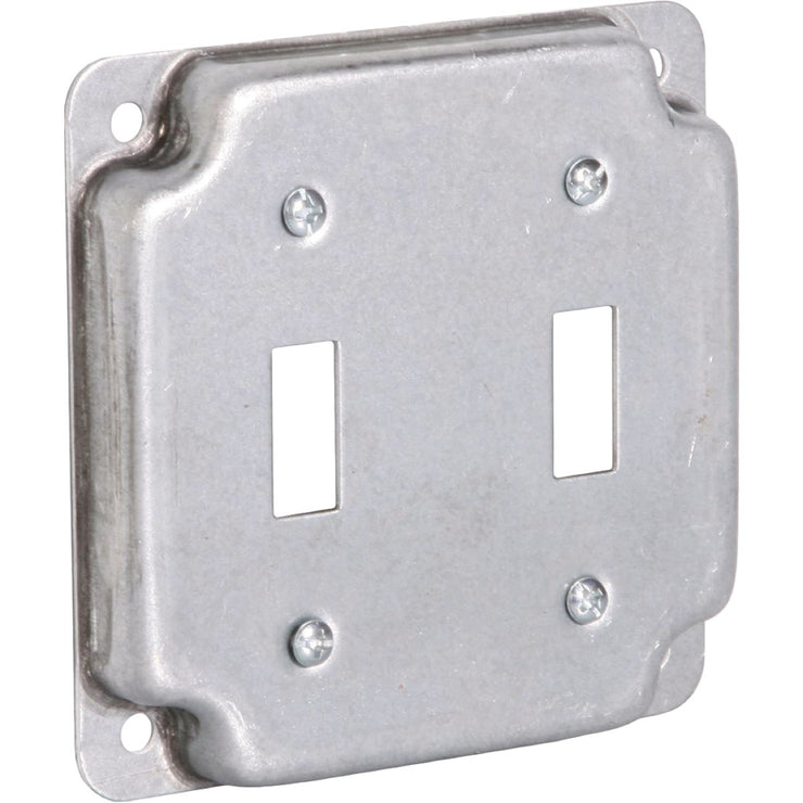Raco 2-Toggle Switch 4 In. x 4 In. Square Device Cover