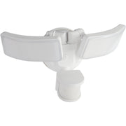 White Motion Sensing Twin Swivel Head LED Floodlight Fixture