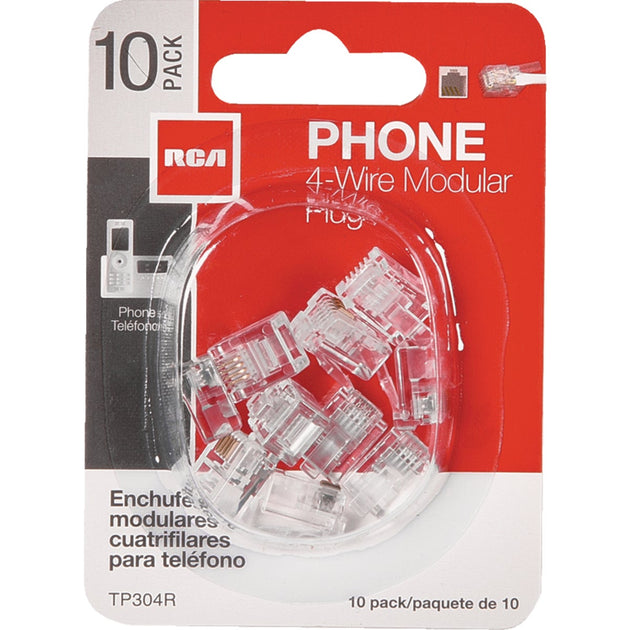 RCA Clear Modular Outlet Phone Plug – Hemlock Hardware