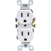 Leviton 15A White Shallow Grounded 5-15R Duplex Outlet