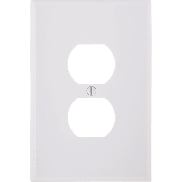 Leviton 1-Gang Smooth Plastic Oversized Outlet Wall Plate, White