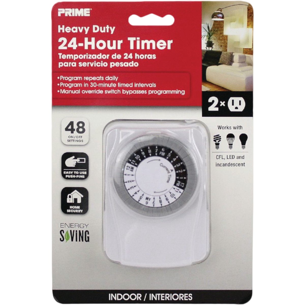 Prime 125V Indoor 24 Hr. Heavy-Duty Electromechanical Timer – Hemlock ...