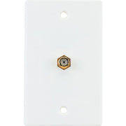 RCA White Single F-Connector Coaxial Wall Plate