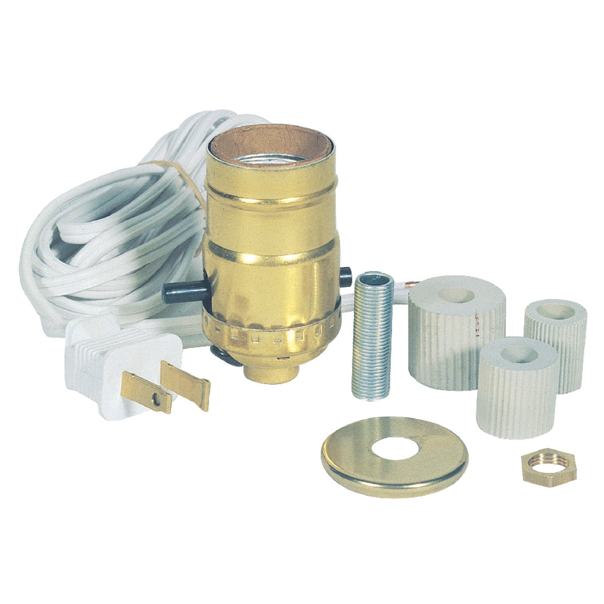 Westinghouse Push-Through Medium Base Brass Candlestick Adapter Lamp K ...