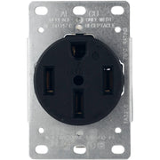 Leviton 50A Flush Mount Black 14-50R Grounding Range Power Outlet