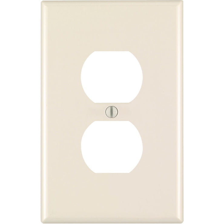Leviton Mid-Way 1-Gang Thermoplastic Nylon Outlet Wall Plate, Light Almond