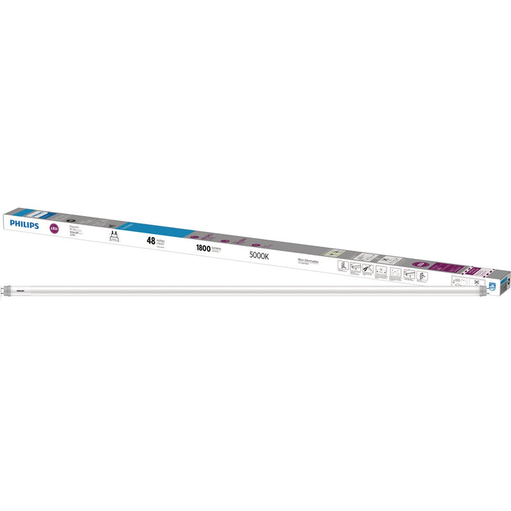Philips Ballast Bypass 32W Equivalent 48 In. Daylight T8 Bi-Pin LED Tube Light Bulb (2-Pack)