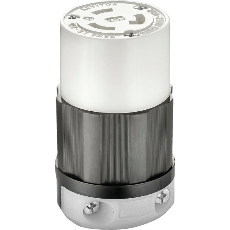 Leviton 20A 250V 3-Wire 2-Pole Industrial Grade Locking Cord Connector