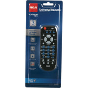 RCA 3-Device Universal Black Remote Control