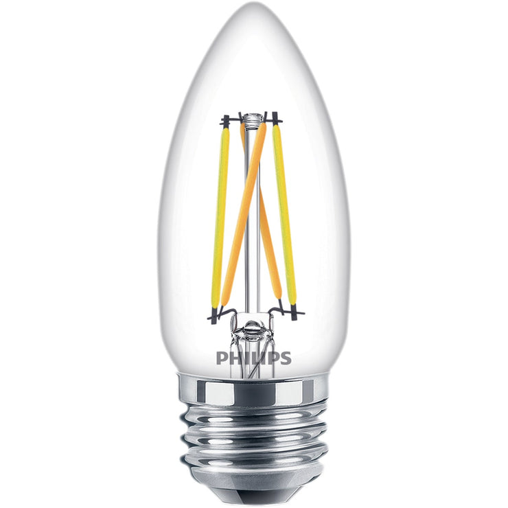Philips Ultra Definition 40W Equivalent Soft White B11 Medium LED Decorative Light Bulb (3-Pack)