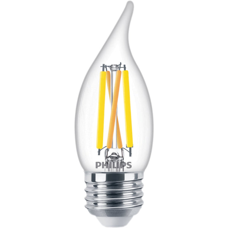 Philips Ultra Definition 60W Equivalent Soft White BA11 Medium LED Decorative Light Bulb (3-Pack)