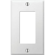 Amerelle PRO 1-Gang Stamped Steel Rocker Decorator Wall Plate, Smooth White