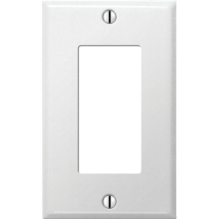 Amerelle PRO 1-Gang Stamped Steel Rocker Decorator Wall Plate, Smooth White