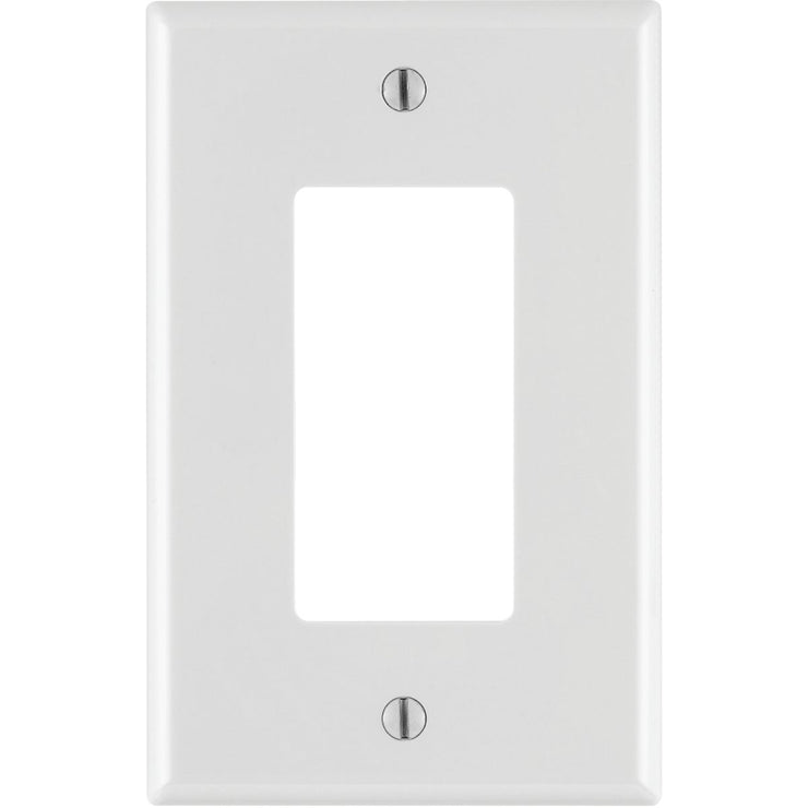 Leviton Decora 1-Gang Thermoplastic Nylon Mid-Way Rocker Wall Plate, White