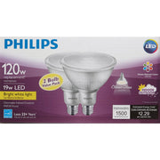 Philips 120W Equivalent Bright White PAR38 Medium Indoor/Outdoor LED Floodlight Light Bulb (2-Pack)