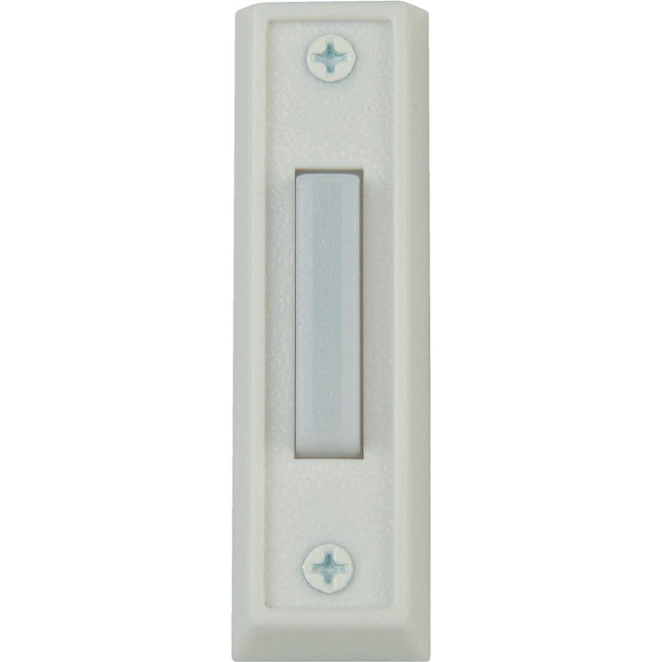 Heath Zenith Wired White Plastic LED Lighted Doorbell Push-Button