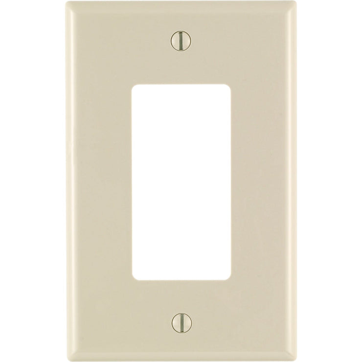 Leviton Decora 1-Gang Thermoplastic Nylon Mid-Way Rocker Wall Plate, Light Almond