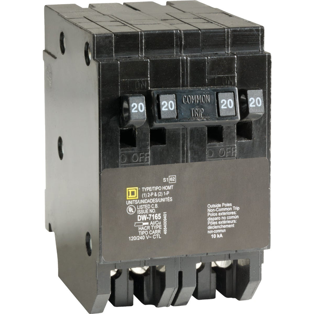 Electrical Panel Breakers Square D HOM120 Homeline 20 AMP Single Pole ...