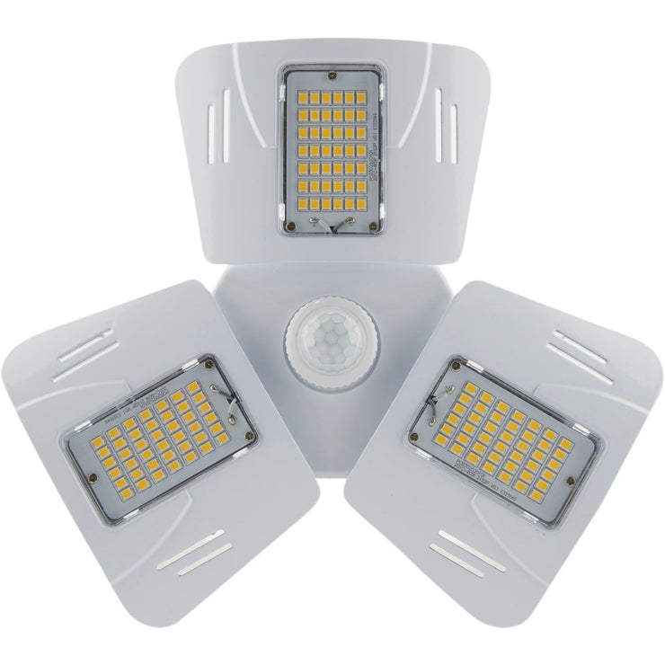 Satco Nuvo 60W Corn Cob Medium Base Multi-Beam LED High-Intensity Replacement Light Bulb with Motion Sensor