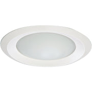 Halo 6 In. White Disc Frosted Glass Lens Recessed Light Fixture Trim