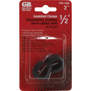 Gardner Bender 1/2 In. Steel w/Rubber Insert Black Cable Clamp (2-Pack)