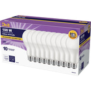 Do it 100W Equivalent Soft White A19 Medium LED Light Bulb (10-Pack)