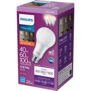 Philips 40/60/100W Equivalent Soft White A21 Medium 3-Way LED Light Bulb