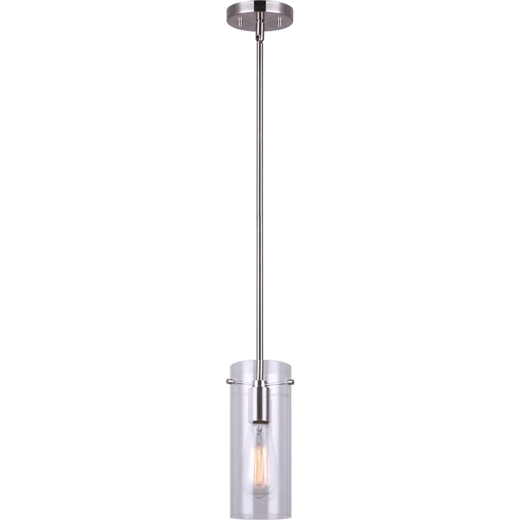 Home Impressions Joni 1-Bulb Brushed Nickel Incandescent Pendant Light Fixture