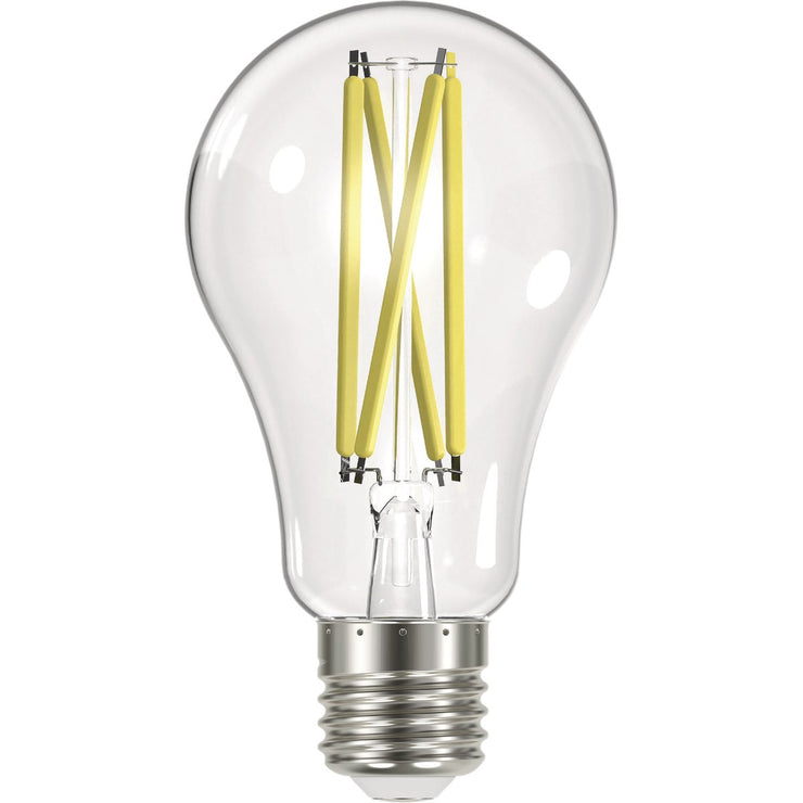 Satco Nuvo 100W Equivalent Warm White A19 Medium Clear LED Light Bulb (4-Pack)