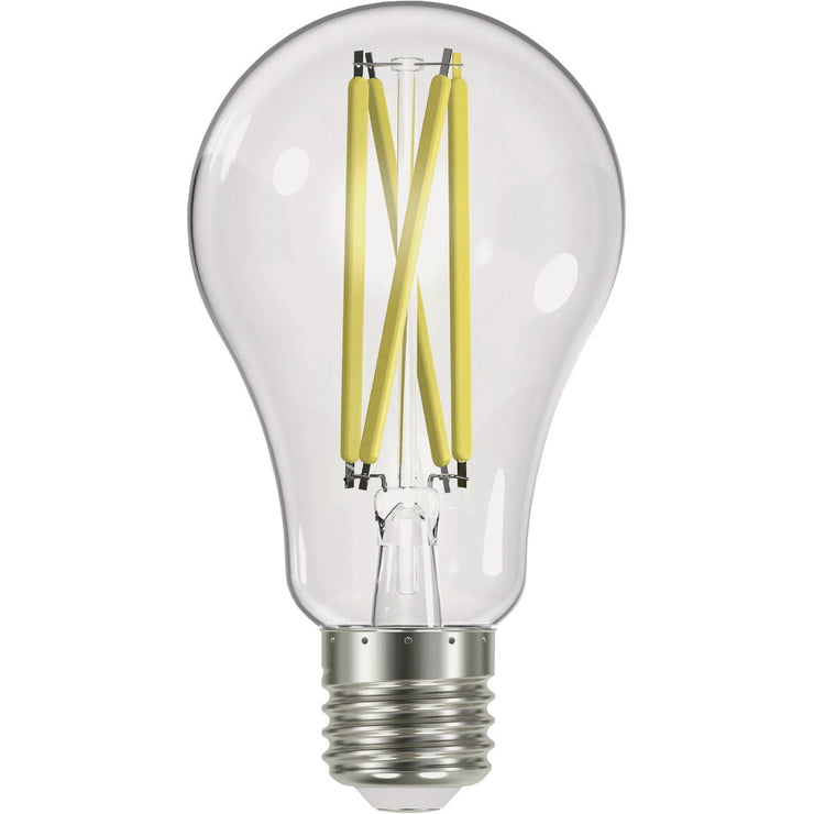 Satco Nuvo 100W Equivalent Warm White A19 Medium Clear LED Light Bulb (4-Pack)