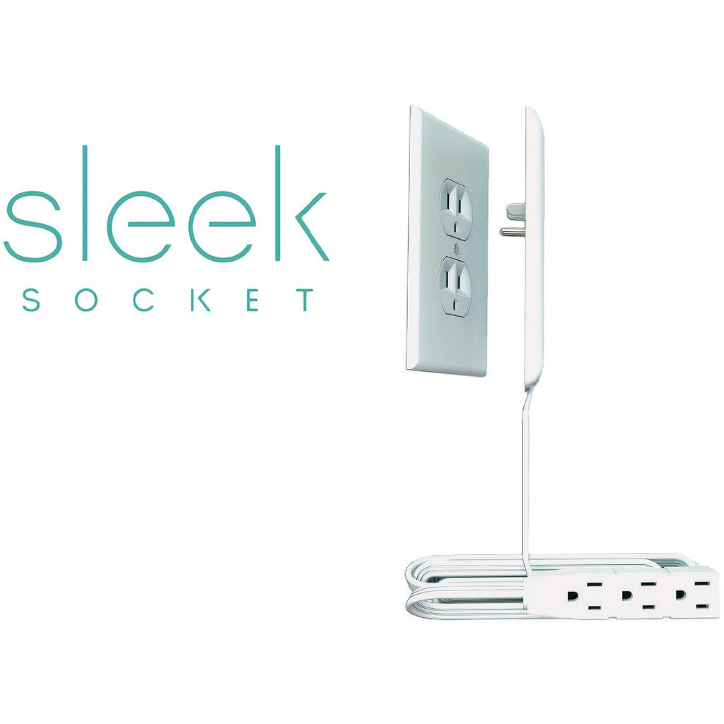 Sleek Socket 6-Outlet 90J White Ultra-Thin Electrical Cover with Surge –  Hemlock Hardware